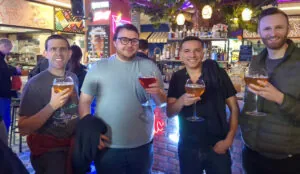 The PTFS Europe development team enjoying a drink together